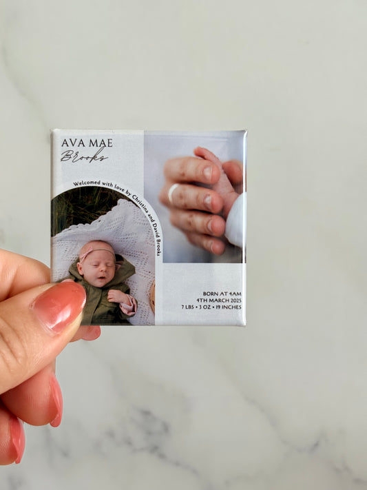 Baby Announcement Magnet: Cherished Arrival