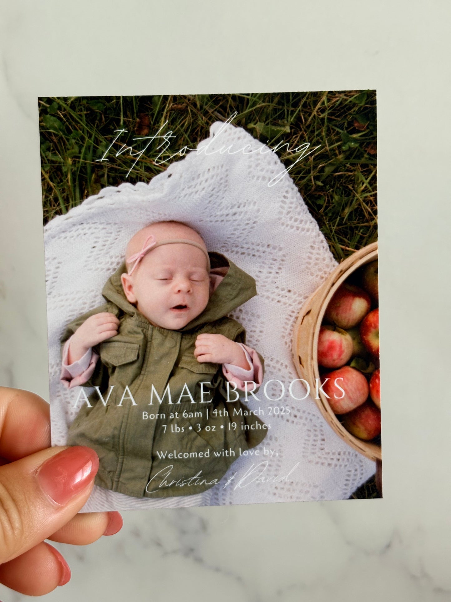 Baby Announcement Magnet: Sweet Arrival