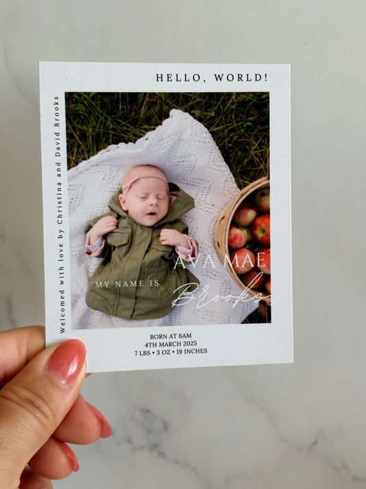 Baby Announcement Magnet: Hello, World!