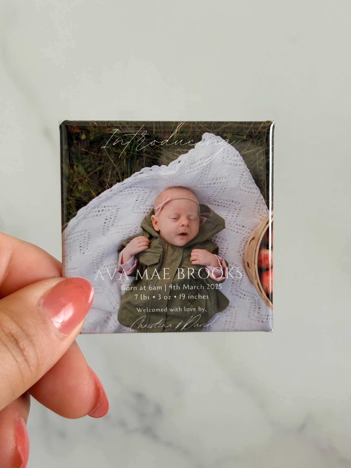 Baby Announcement Magnet: Sweet Arrival