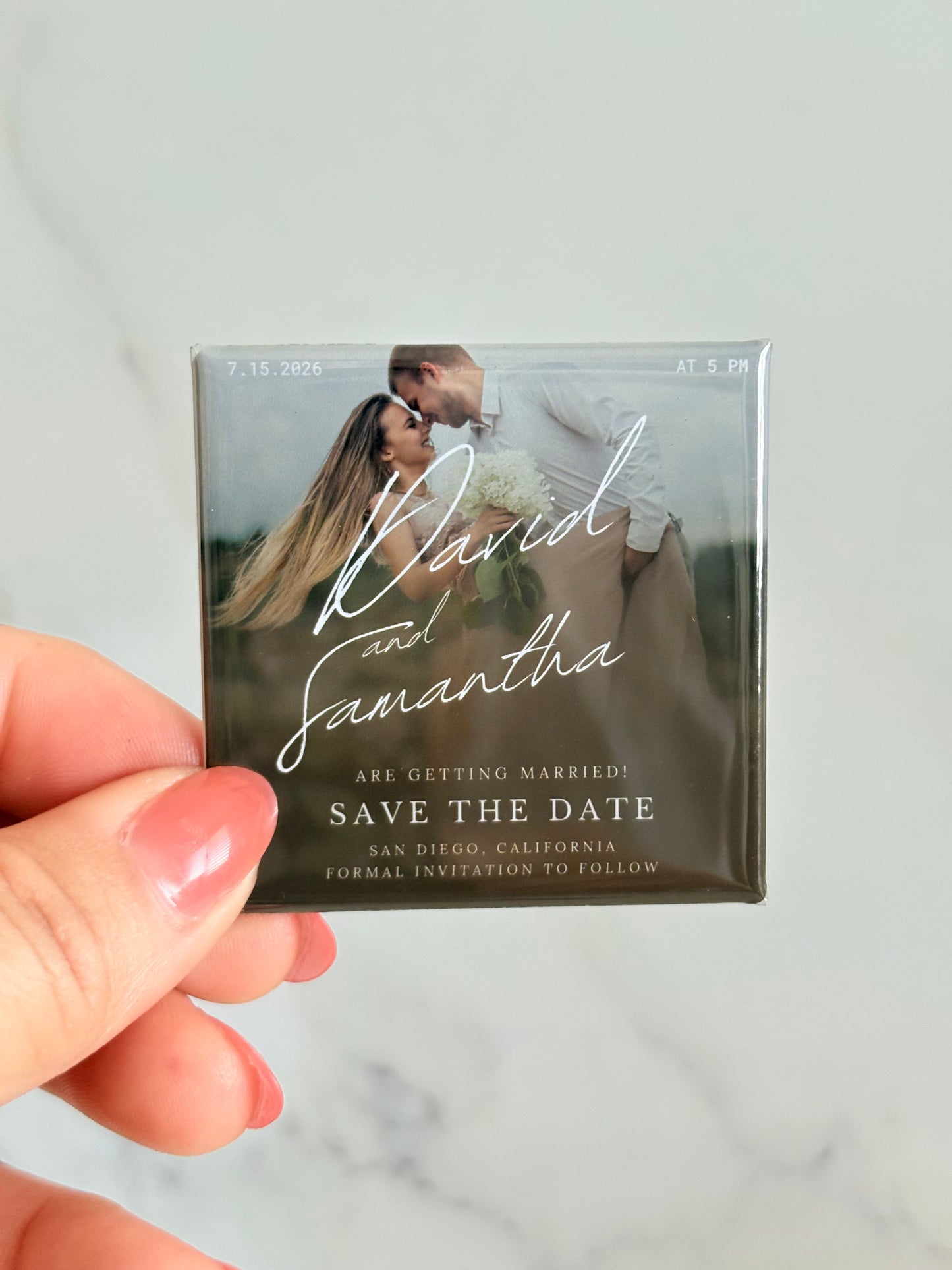 Save the Date Magnet: Rustic Romance