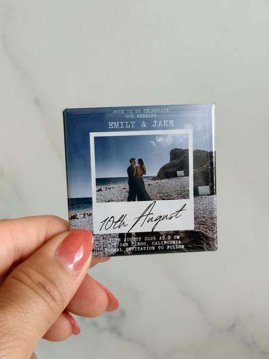 Save The Date Magnet: Retro Style