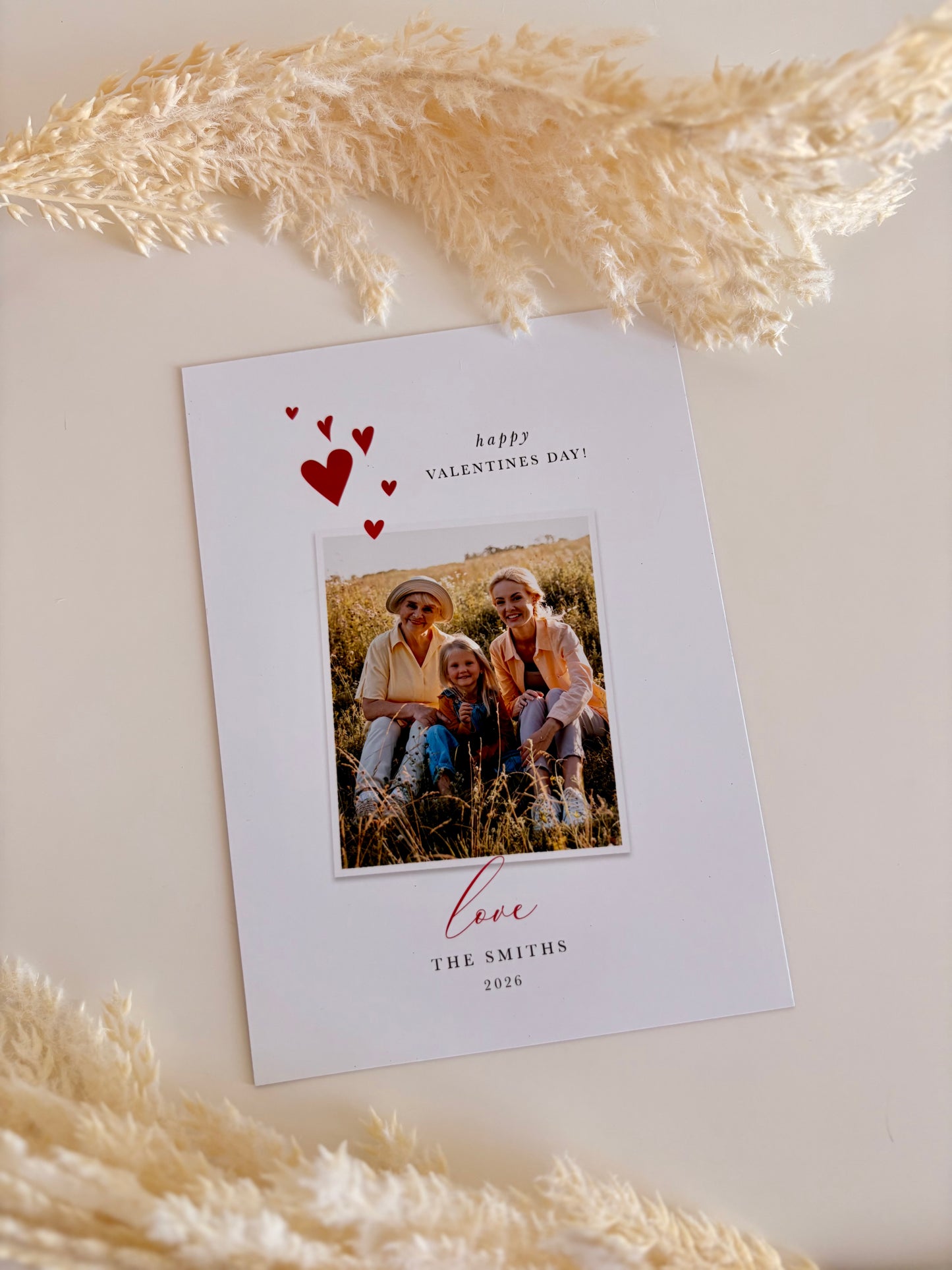Handdrawn Hearts Valentine's Photo Magnet