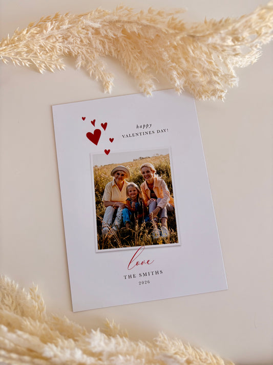 Handdrawn Hearts Valentine's Photo Magnet