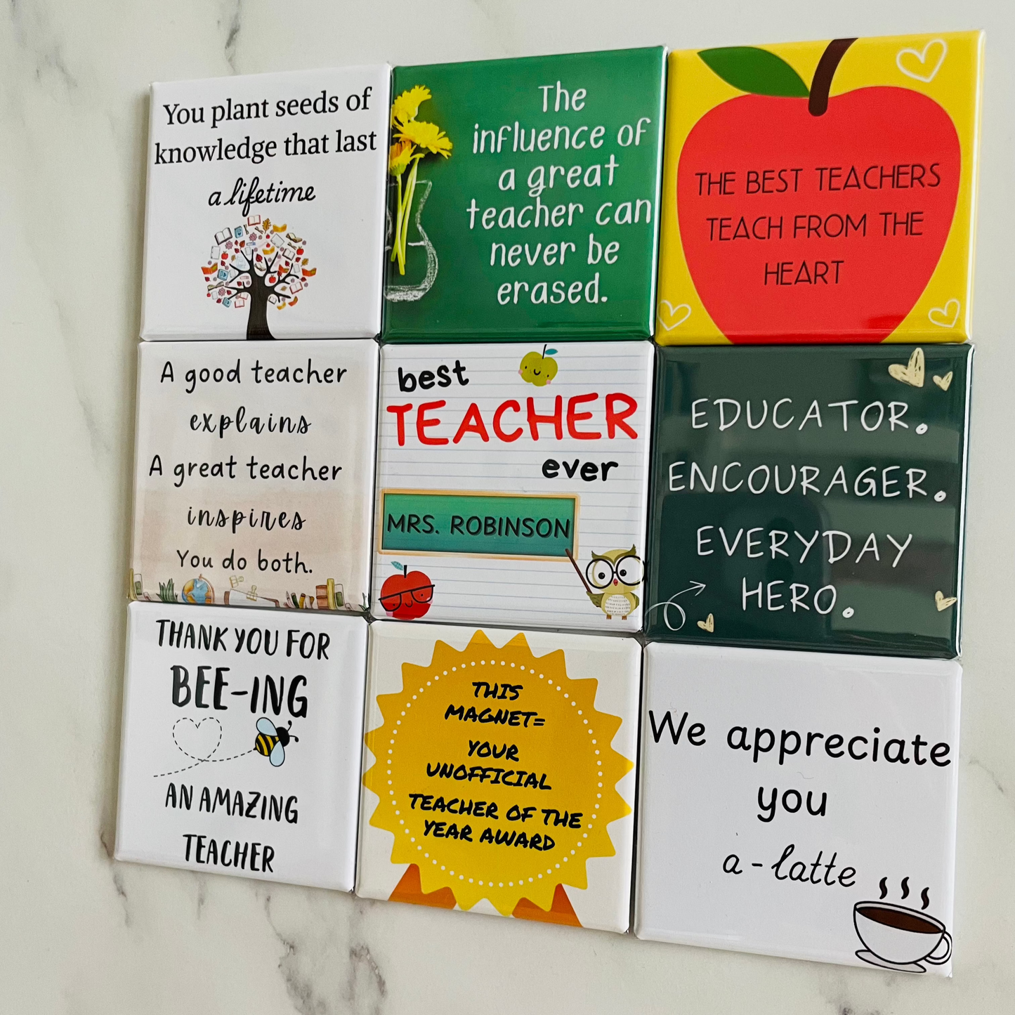 Teacher Appreciation Magnet Collection 🍎