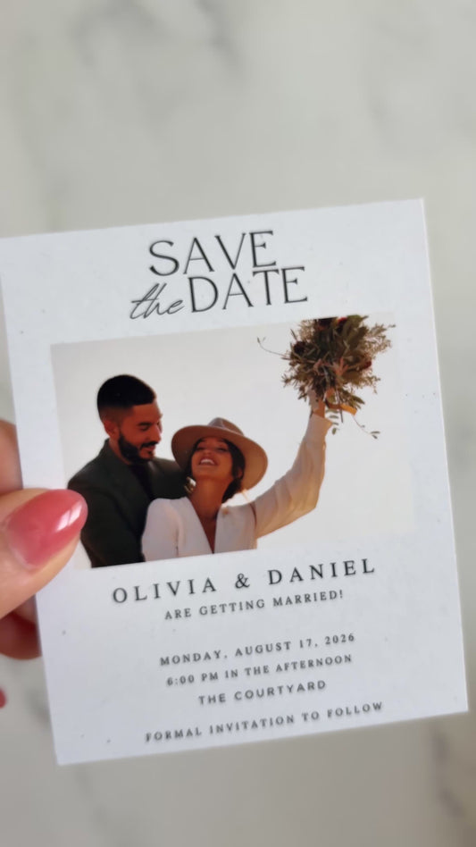 Save the Date Magnet: Timeless Romance